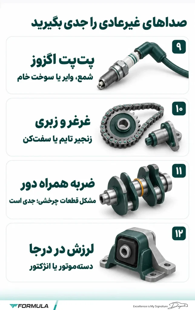 رفع صدای غیرعادی موتور خودرو