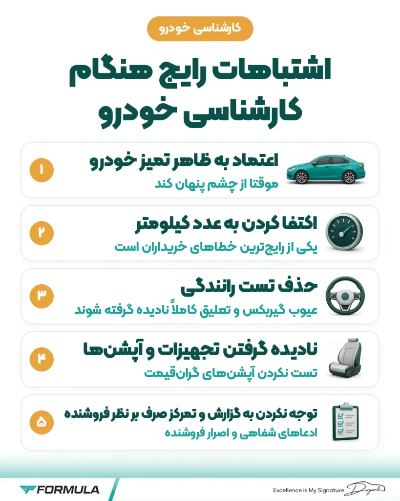 اشتباهات رایج هنگام کارشناسی خودرو