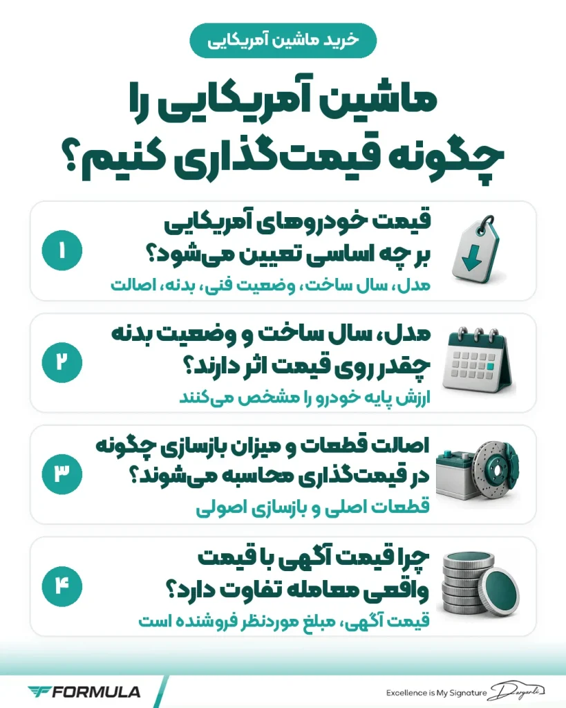 ماشین آمریکایی را چگونه قیمت گذاری کنیم؟