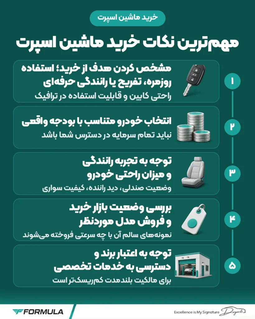 مهمترین نکات خرید ماشین اسپرت