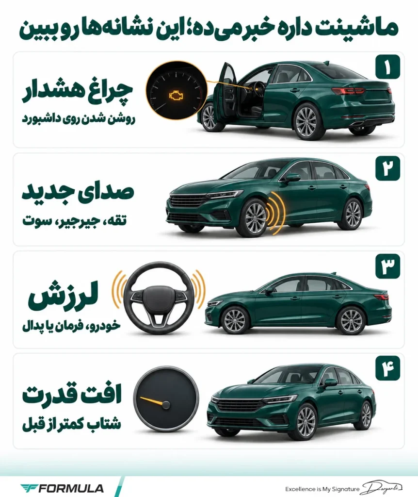 نشانه های هشدار زمان تعویض قطعات خودرو 