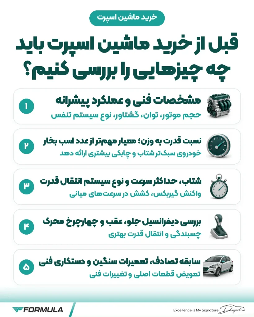 قبل از خرید ماشین اسپرت باید چه چیزهایی را بررسی کنیم؟
