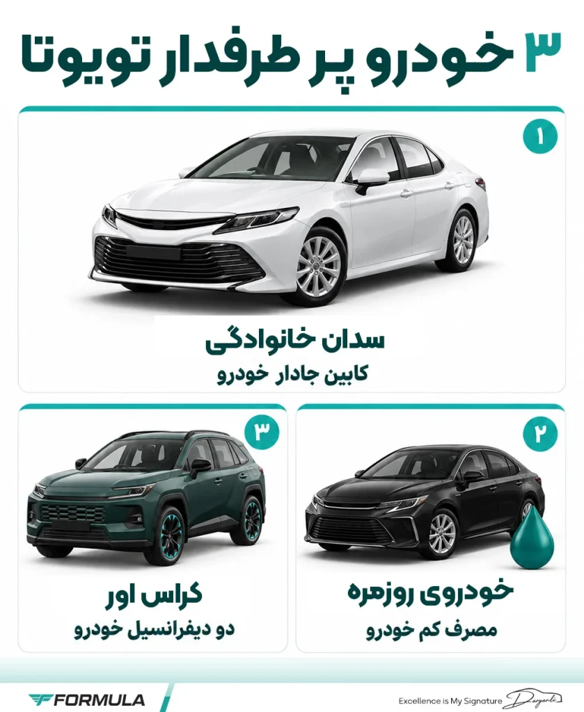 اینفوگرافیک ماشین ژاپنی چی بخریم: تویوتا