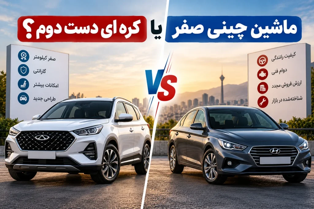 مقایسه ماشین چینی صفر با کره ای دست دوم در بازار ایران